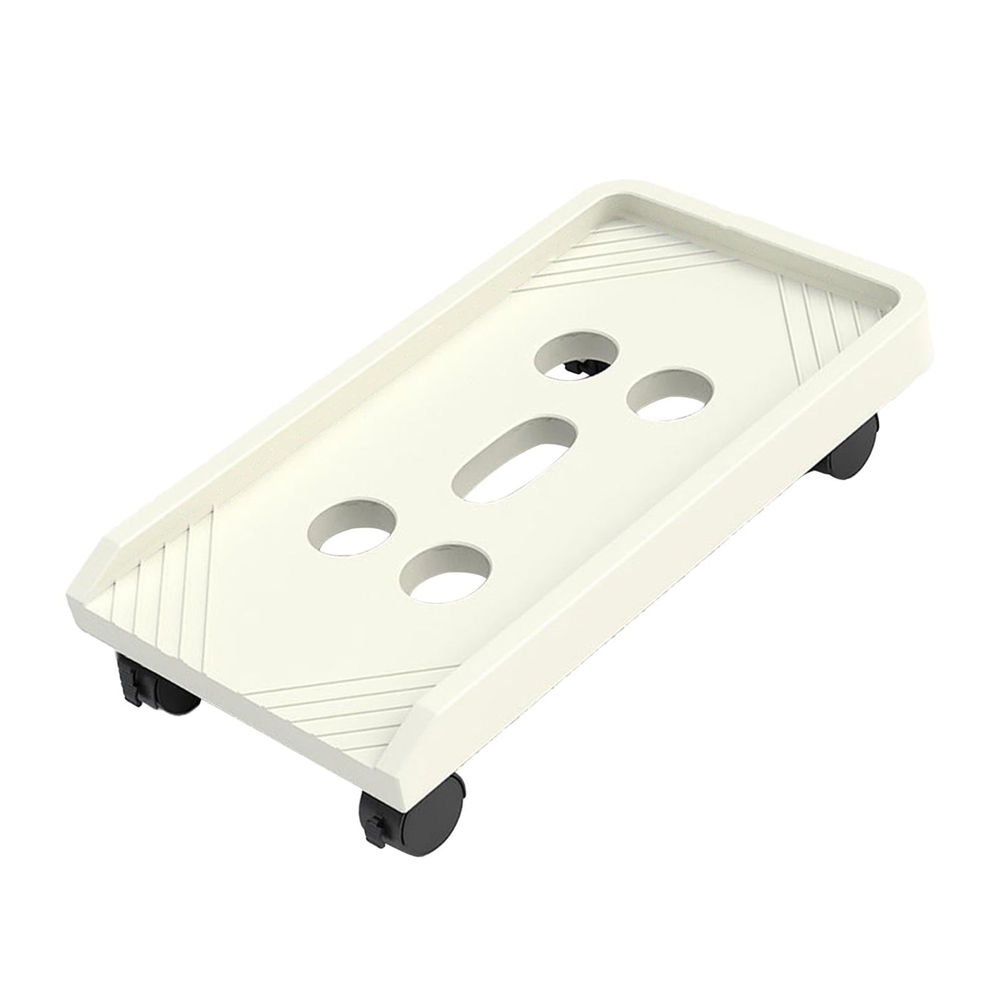 PC CPU Holder Stand Mobile with Wheels Cart for Office Home Under Desk Universal Apricot