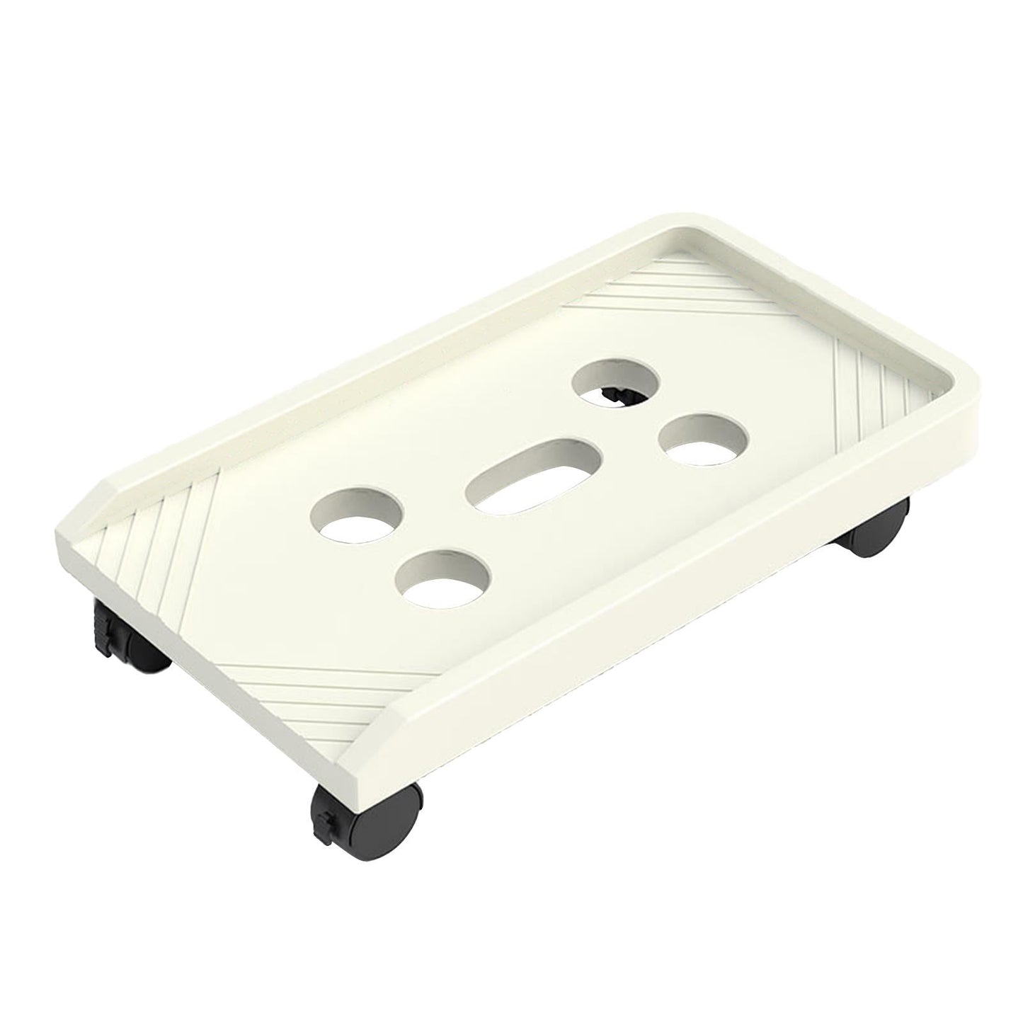 PC CPU Holder Stand Mobile with Wheels Cart for Office Home Under Desk Universal Apricot