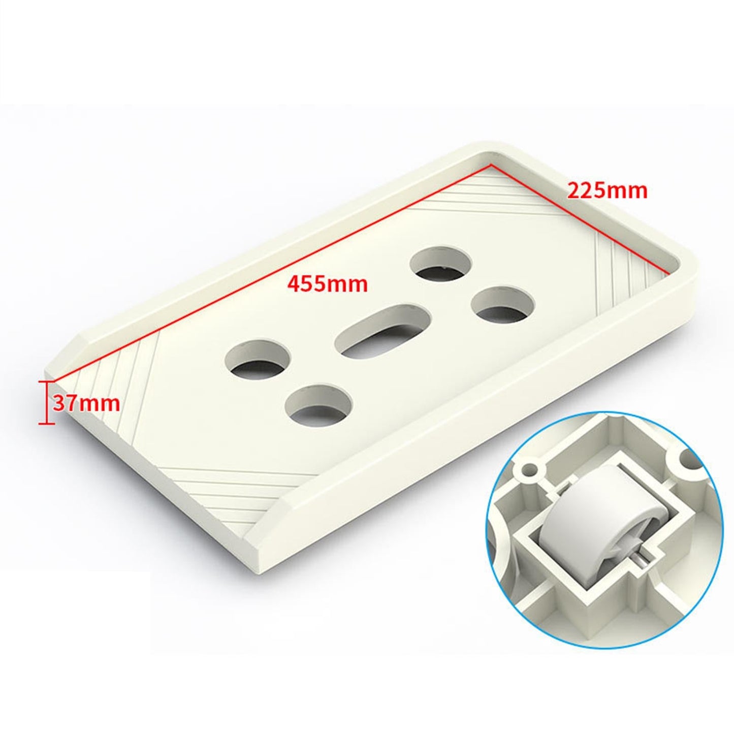 PC CPU Holder Stand Mobile with Wheels Cart for Office Home Under Desk Parallel Apricot