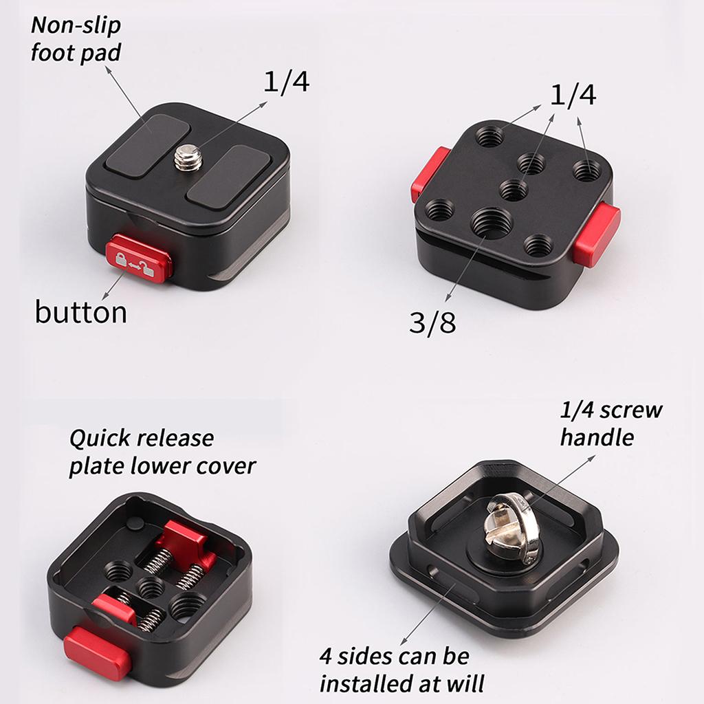 Quick Release Plate Camera Tripod Mount for Sony Durable 50kg Load Bearing