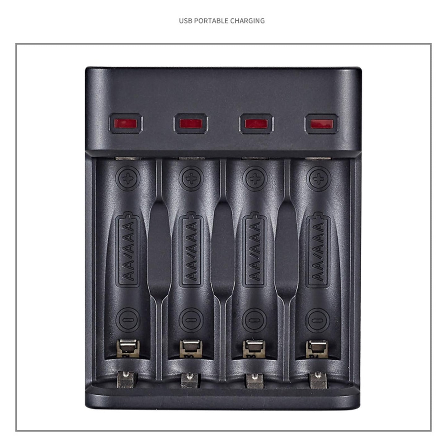 USB Battery Charger Portable Charger Independent Slot for AA AAA Nimh Nicd