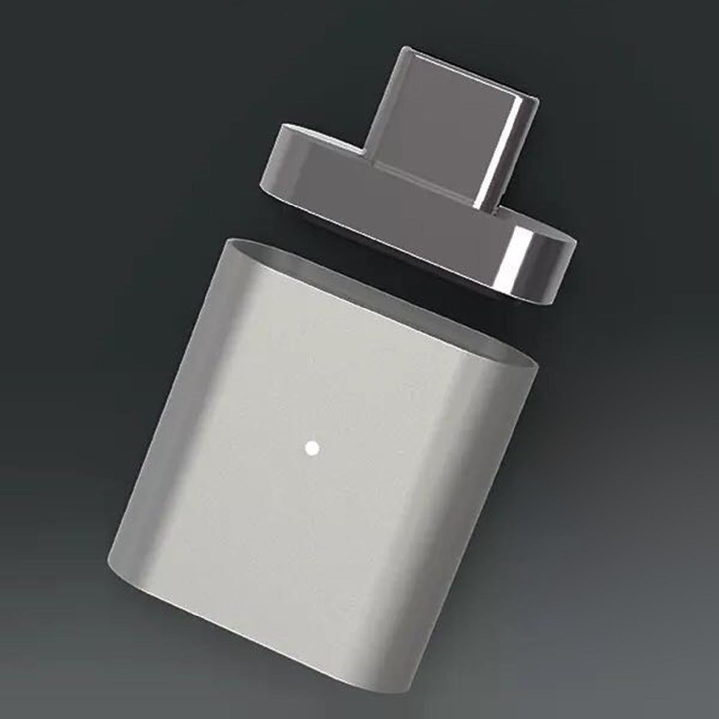 Magnetic USB C Adapter for MacBook Pro/Air Type C Devices Silver Elbow
