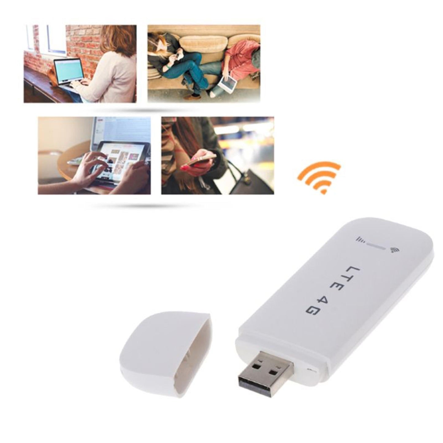 4G LTE USB Modem Signal Receiver Stick for Computer Laptop with WiFi Black