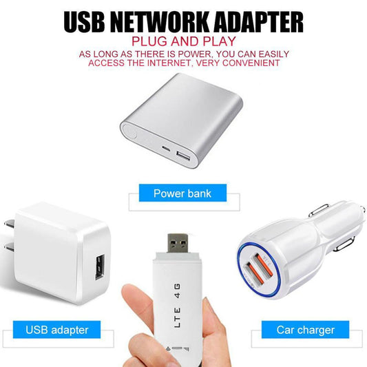 4G LTE USB Modem Signal Receiver Stick for Computer Laptop with WiFi White
