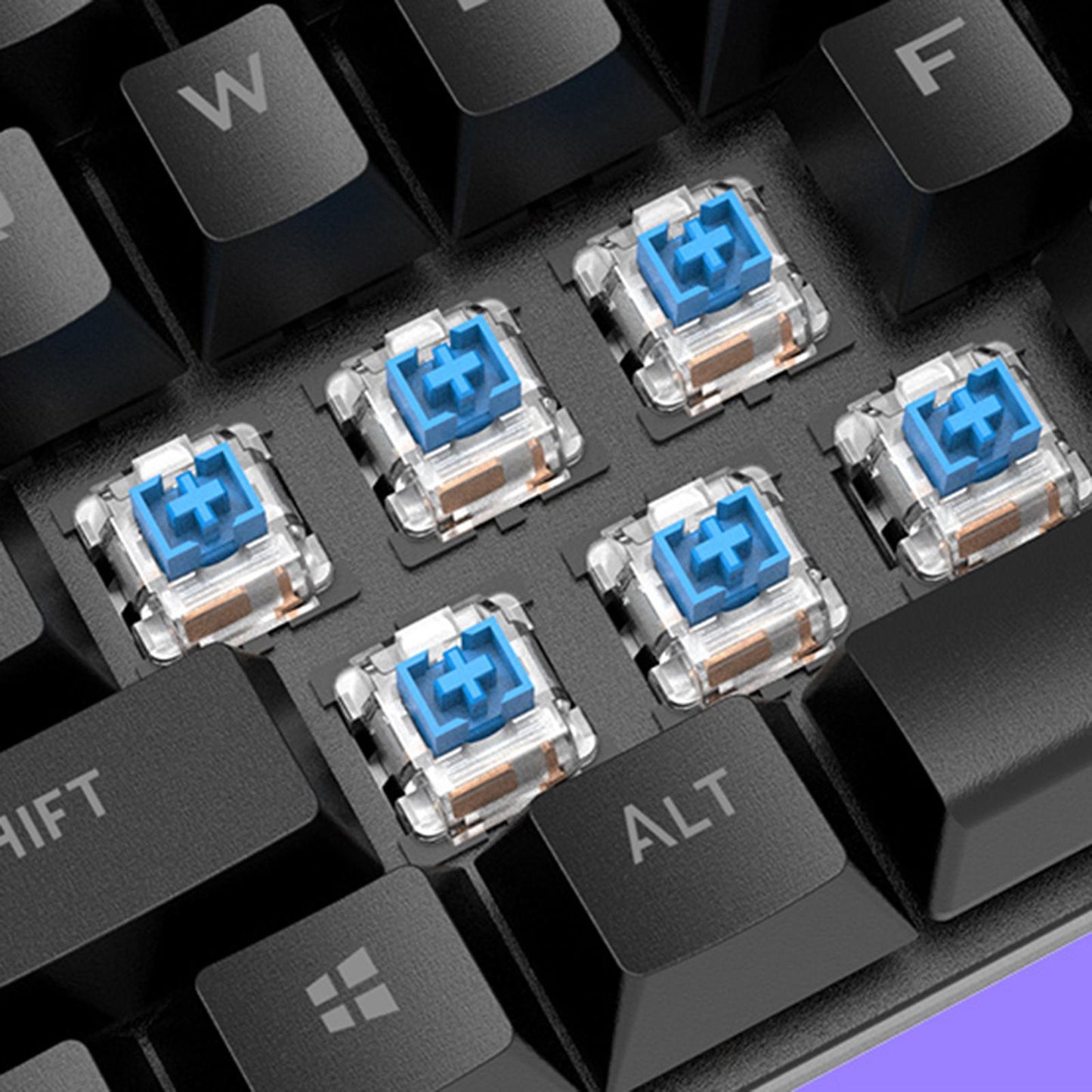 87 Keys Gaming Mechanical Keyboard Wired Rainbow Backlit Durable Non Slip D