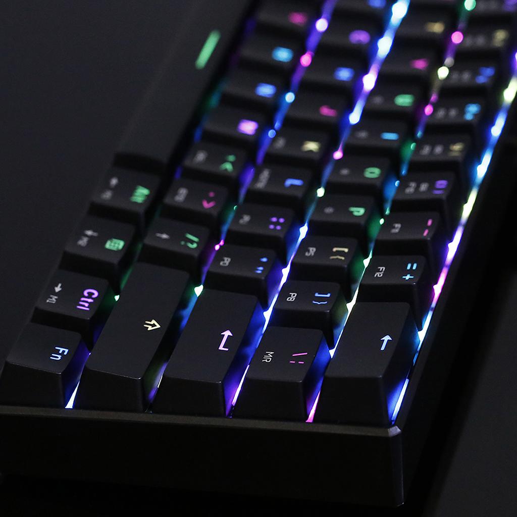 61-Key Ck61 Mechanical Keyboard with Russian Font Compact for Computer Red Switch
