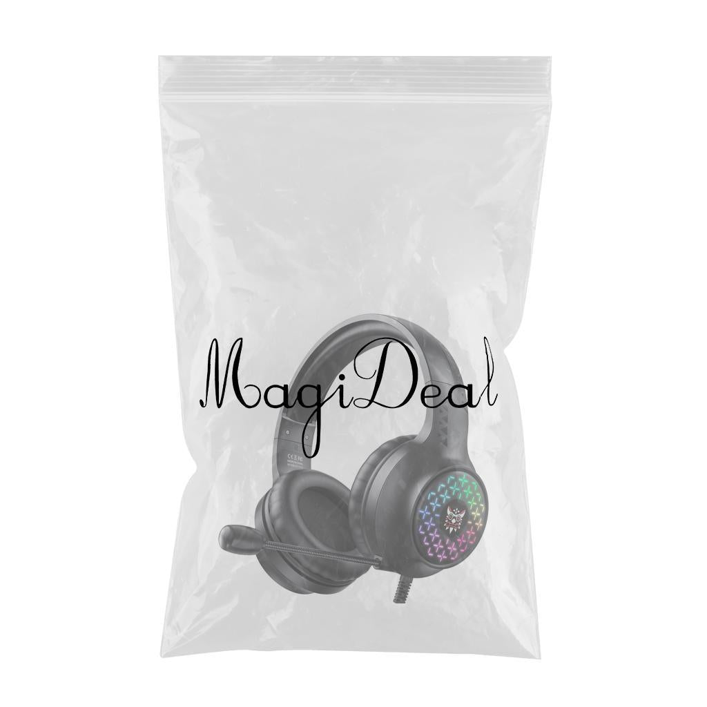 RGB Gaming Headset Over-Ear Mini for Competition Movie Laptop Gym Running