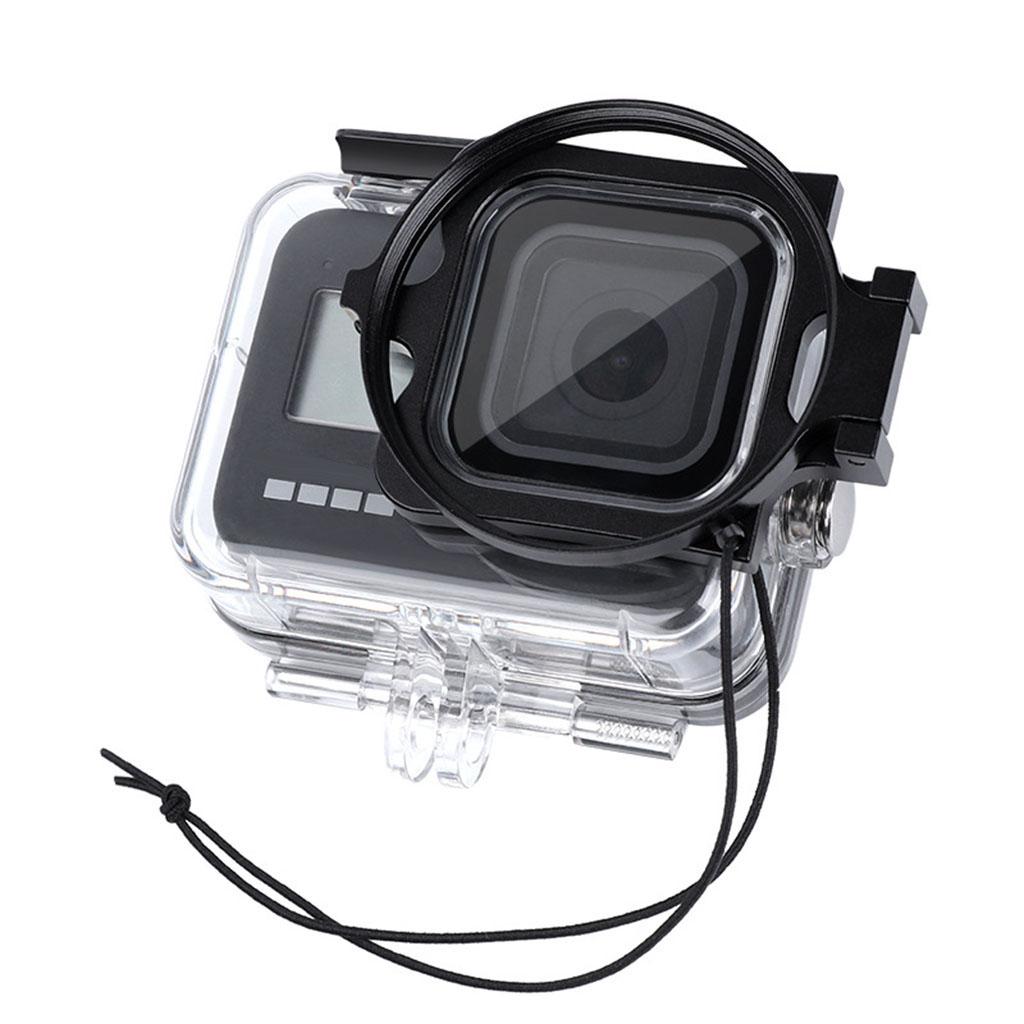 58mm Red Lens Filter + Lens Cover Round Parts Tool for Water Sports