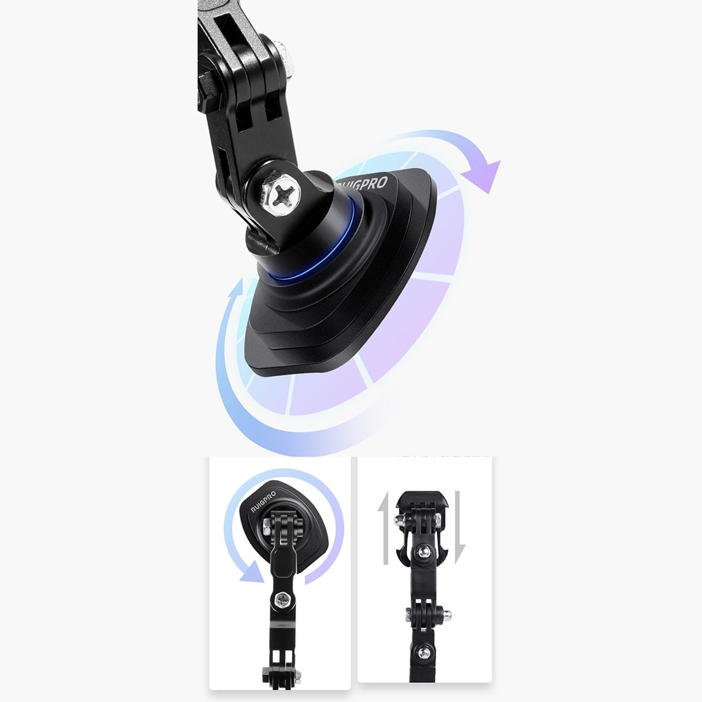 Helmet Chin Mount Holder Stick Extension Arm Mount Flodable for 10 9 8