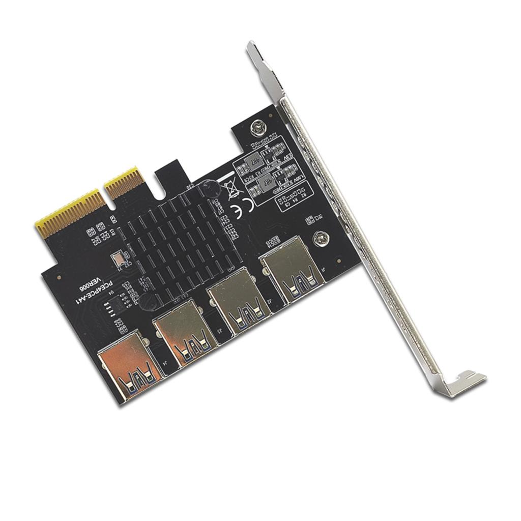 Pci-E 4x to 16x Riser Card 4x to 4 Pci-E Expansion Card Bitcoin Miner