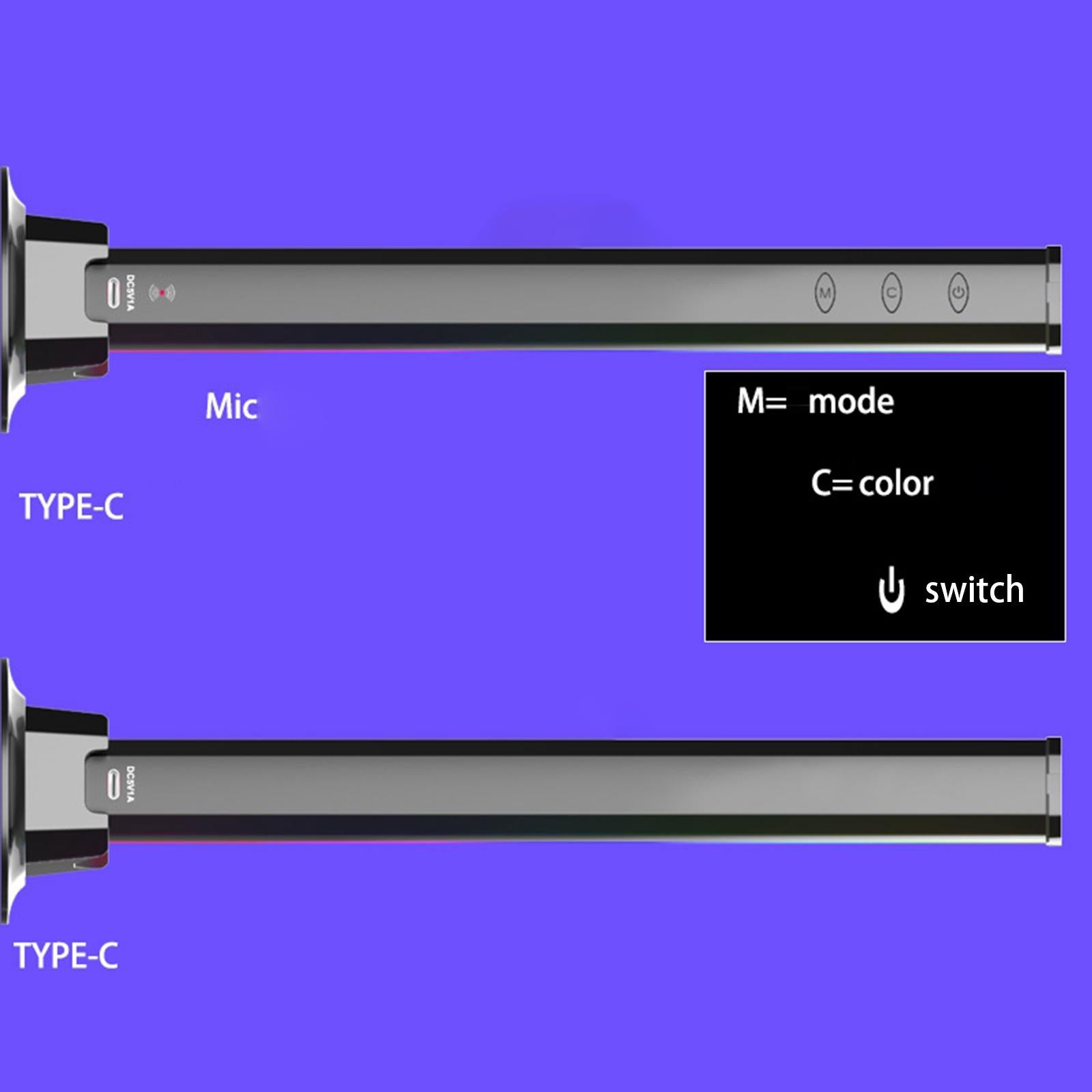 Bluetooth LED RGB Light Bars Rechargeable Smart for TV Home Movie Computers