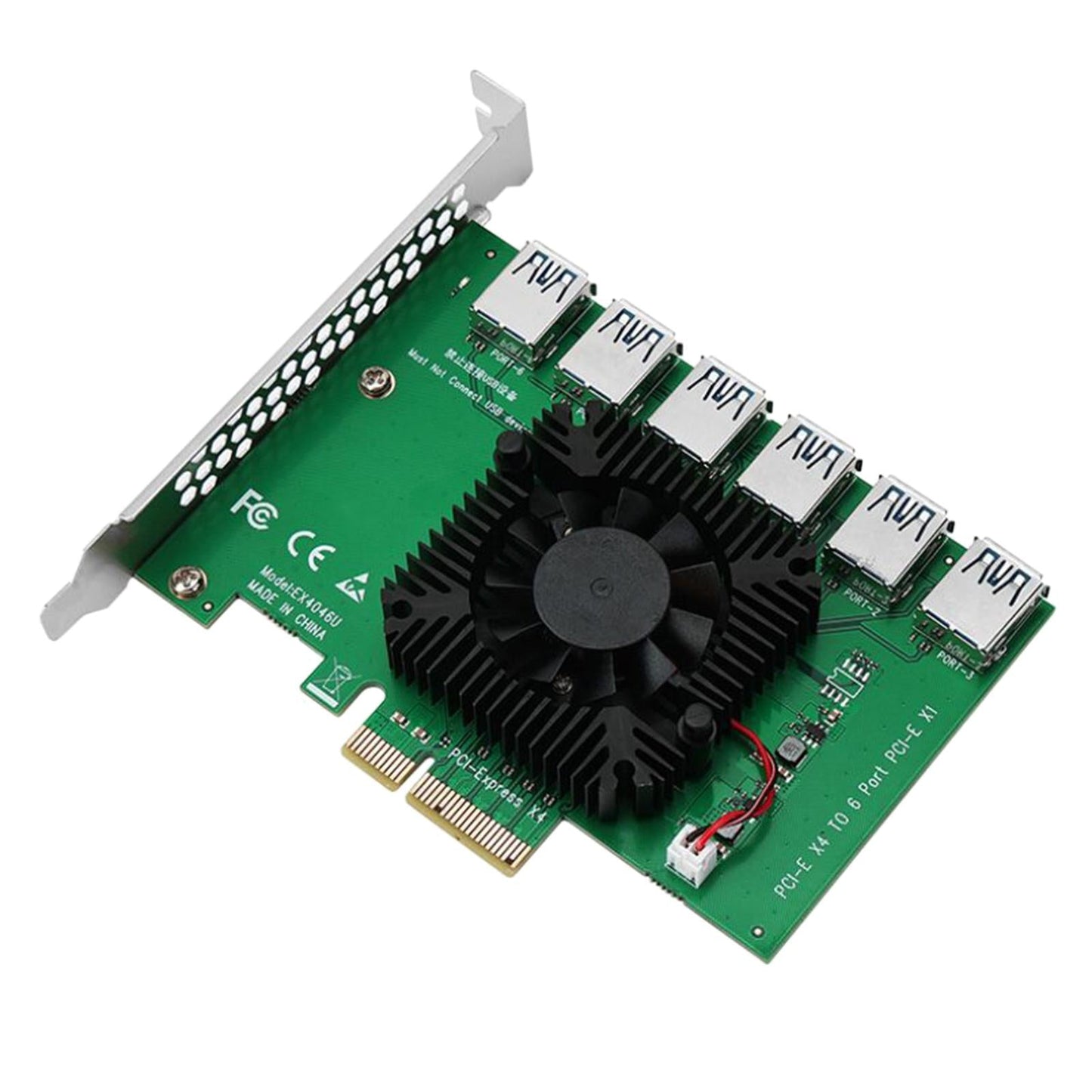 PCIe 1 to 6 Pci-E Expansion Card Pci-E Hub Controller for Win8.1 Win10