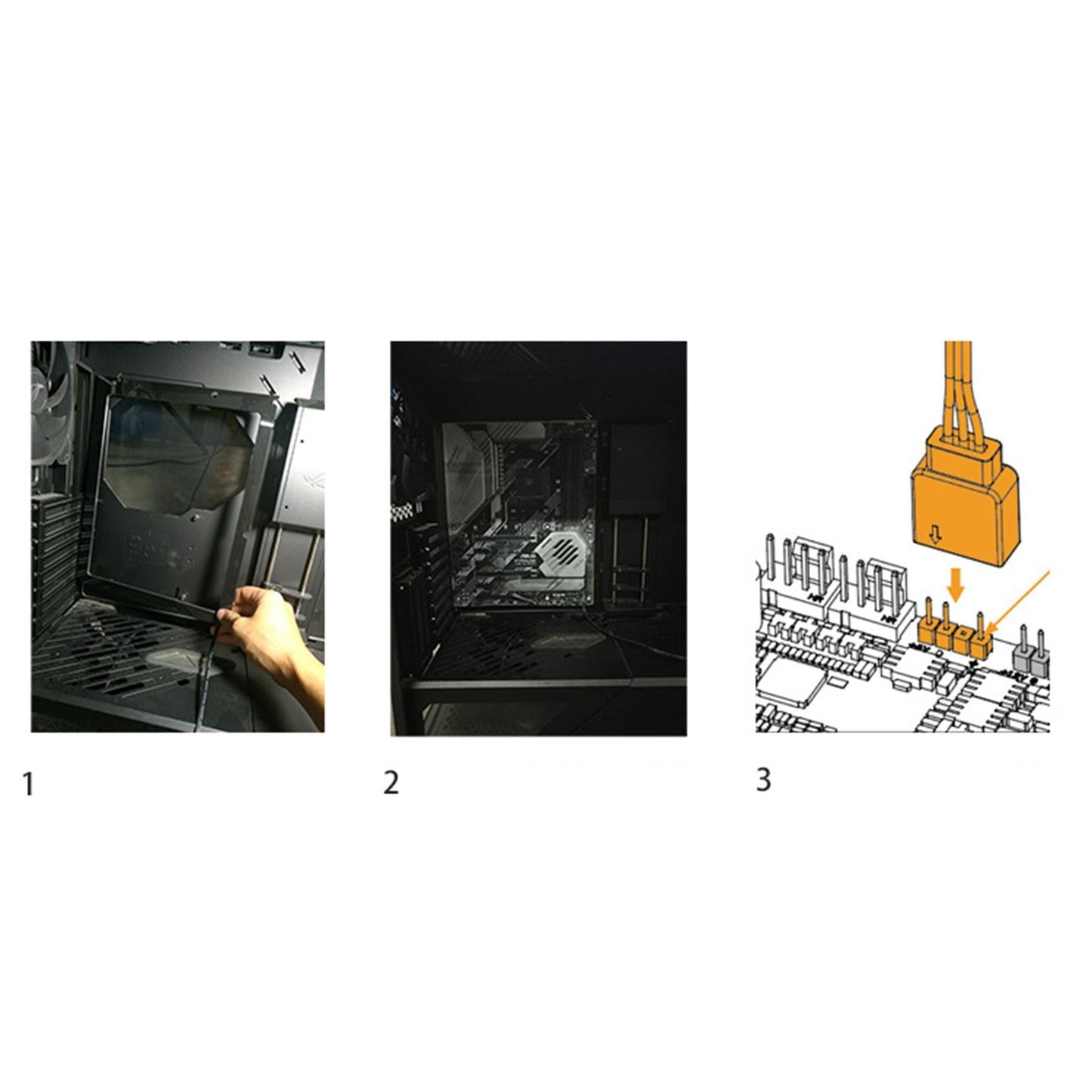 Back Light 5V ATX RGB Backplate for ATX Mainboard Decor Lamp Strip  Small