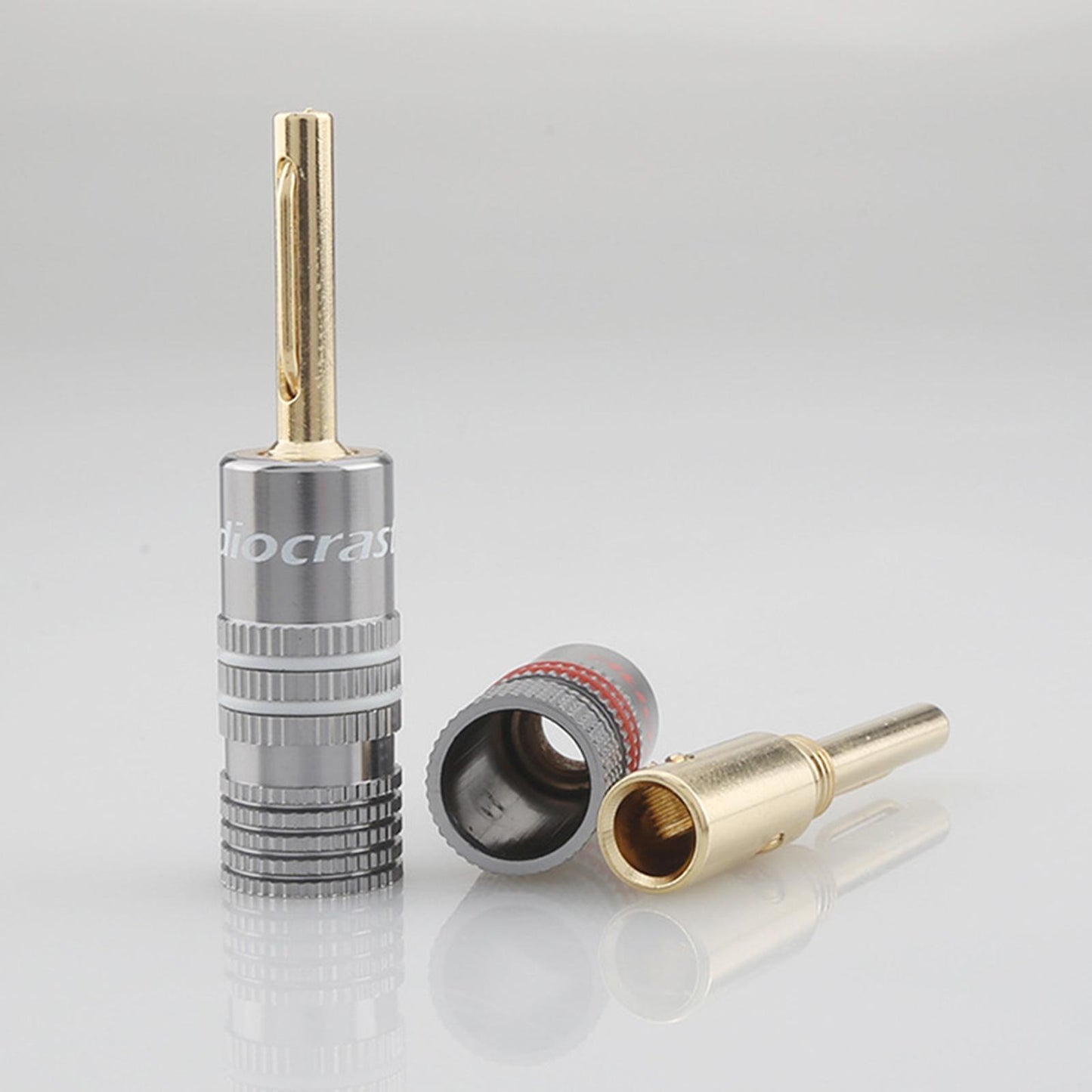 Gold Plated 4mm Banana Plug Speaker Cable Adapter Terminal Connectors