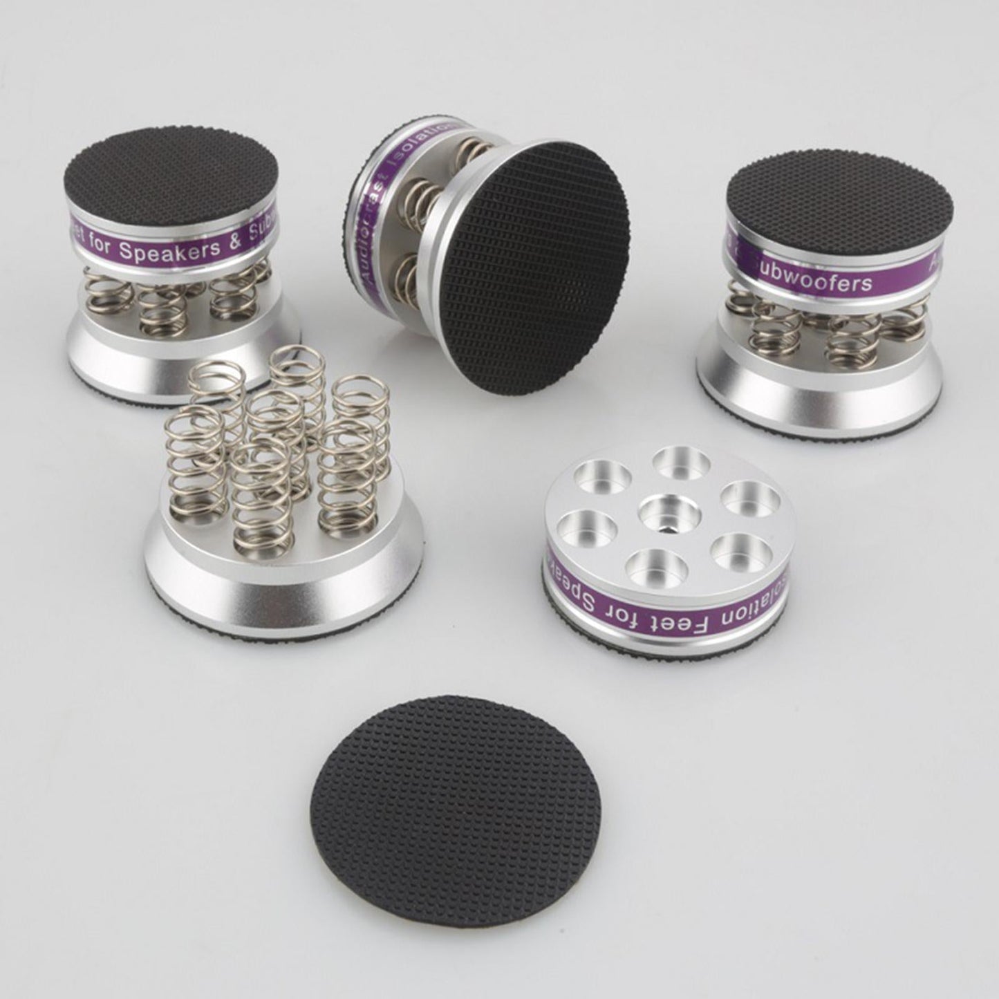 Aluminum HiFi Audio Stand Feet Adjustable Speaker Record Player Black 1Pc