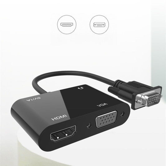 VGA to HDMI Converter Easy to Use with HDMI Connector for PC HDTV Computer