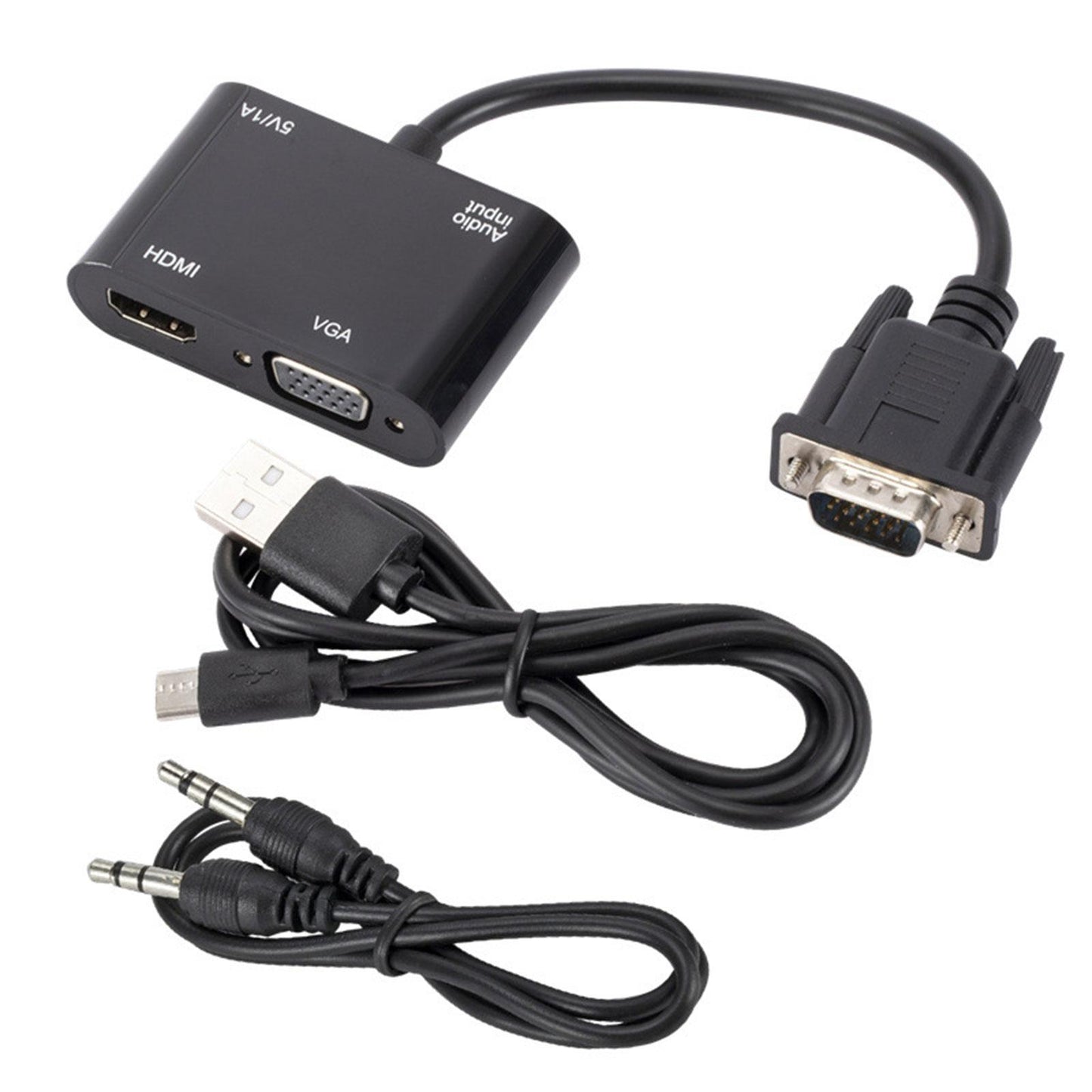 VGA to HDMI Converter Easy to Use with HDMI Connector for PC HDTV Computer
