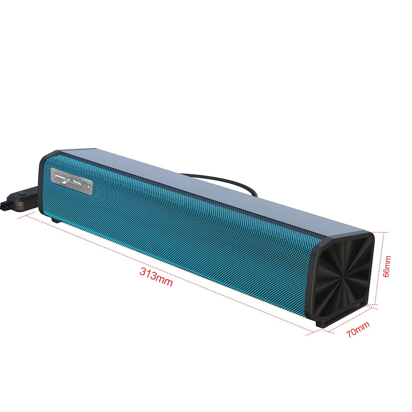 Wired Computer Speaker Usb-Powered 3D Surround for Tablets Projector Desktop