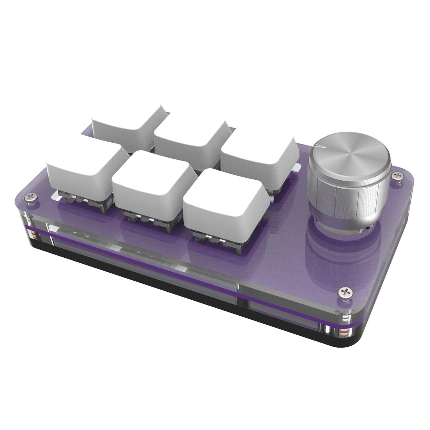 Mini Keypad Hot Swappable with Knob Programmable six Key for Cashier Home