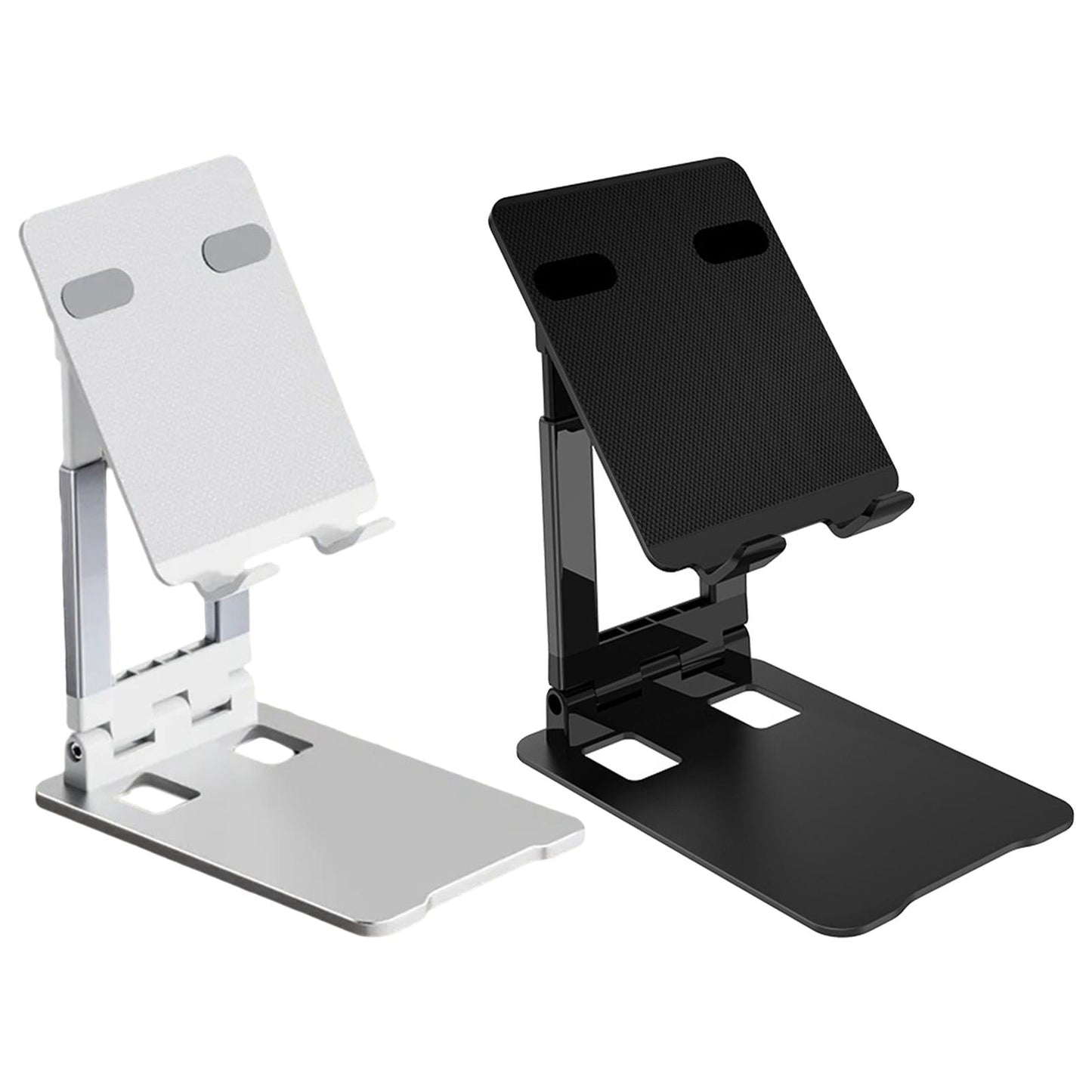 Tablet Stand Multi-Angle Cradle Folding for Desk Portable Adjustable Support Black