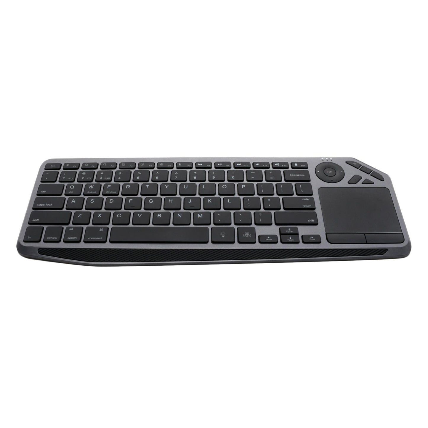 Mini Bluetooth+2.4G Wireless Keyboard with Touchpad for TV Tablet  Black