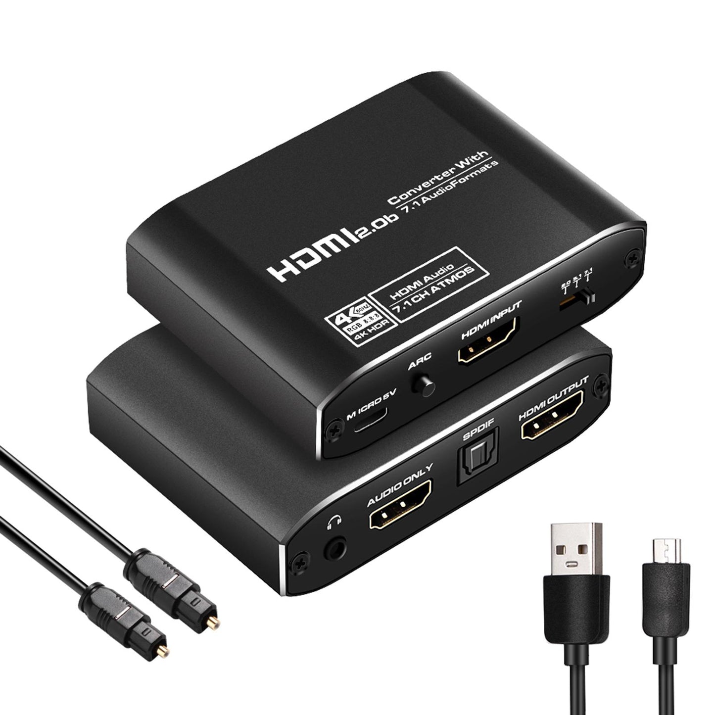 HDMI Audio Extractor Optical Toslink SPDIF 3.5mm Audio for Fire Stick PS5