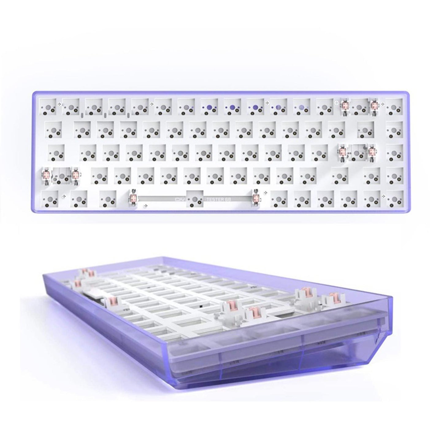 Tester68 Mechanical Keyboard Kits 2.4G/Bluetooth 5.0 black option 9