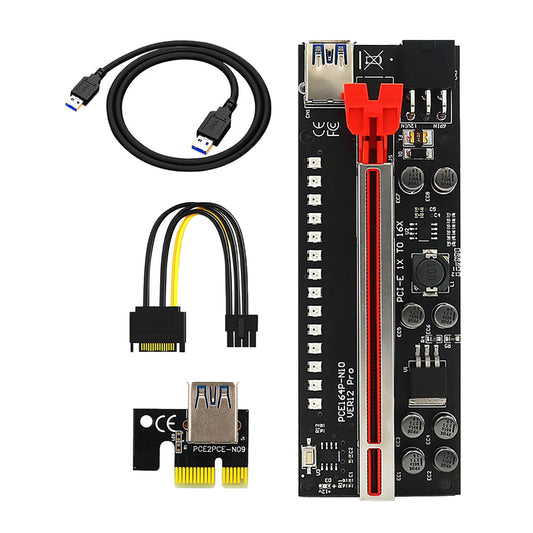 Pci-E PCIe Riser Ver12Pro 1x to 16x Graphics Extension Riser Card for Mining