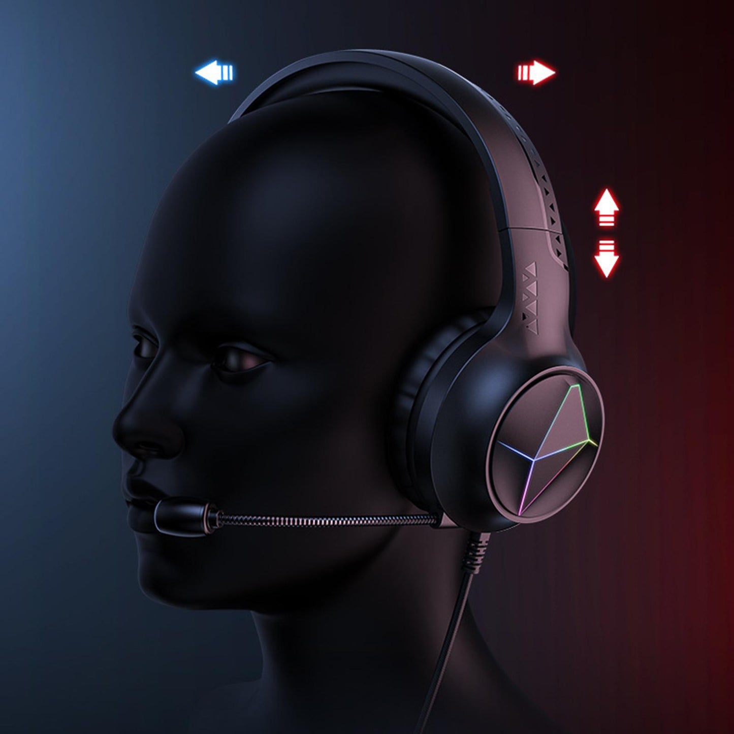 Wired Gaming Headset LED for   One PC Computer Laptop Multi platforms