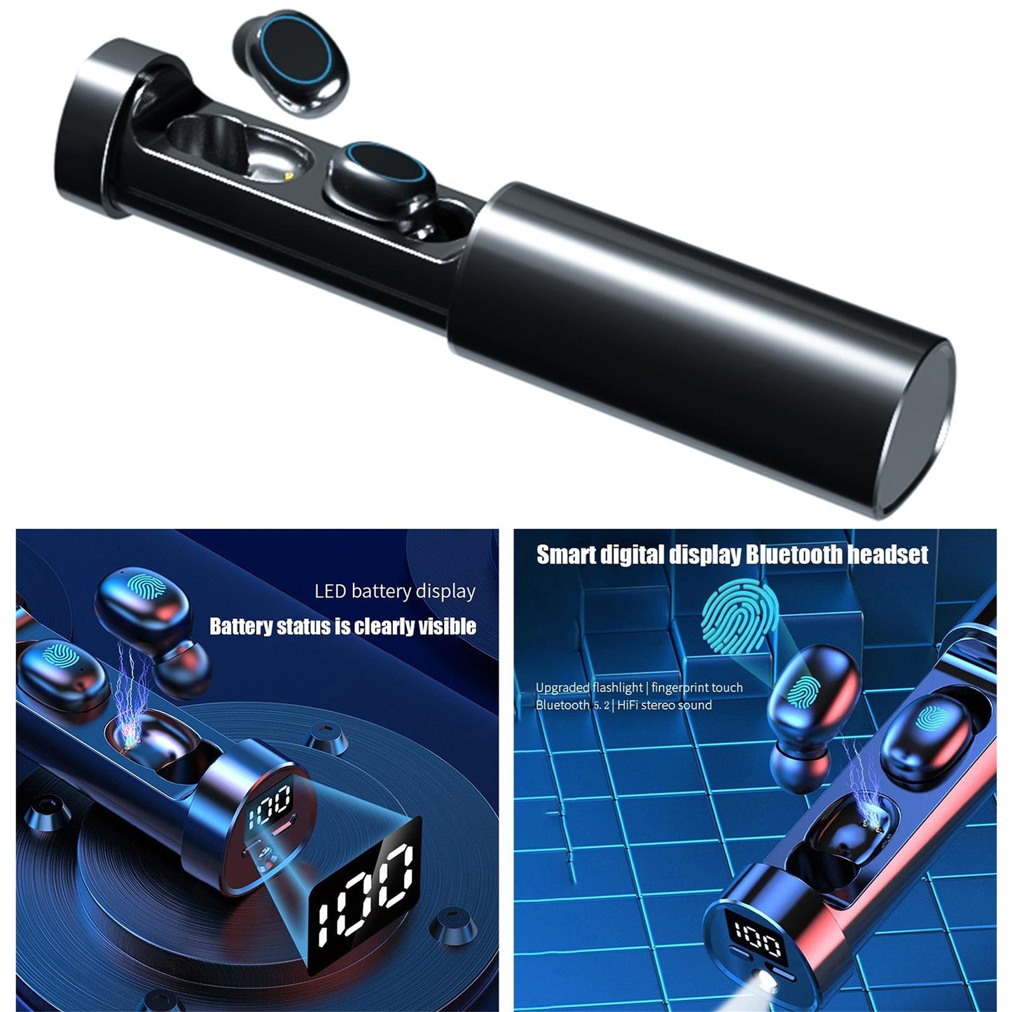 In-Ear Earbuds Waterproof BT5.2 HiFi Sound for Running Outdoor Indoor Gym