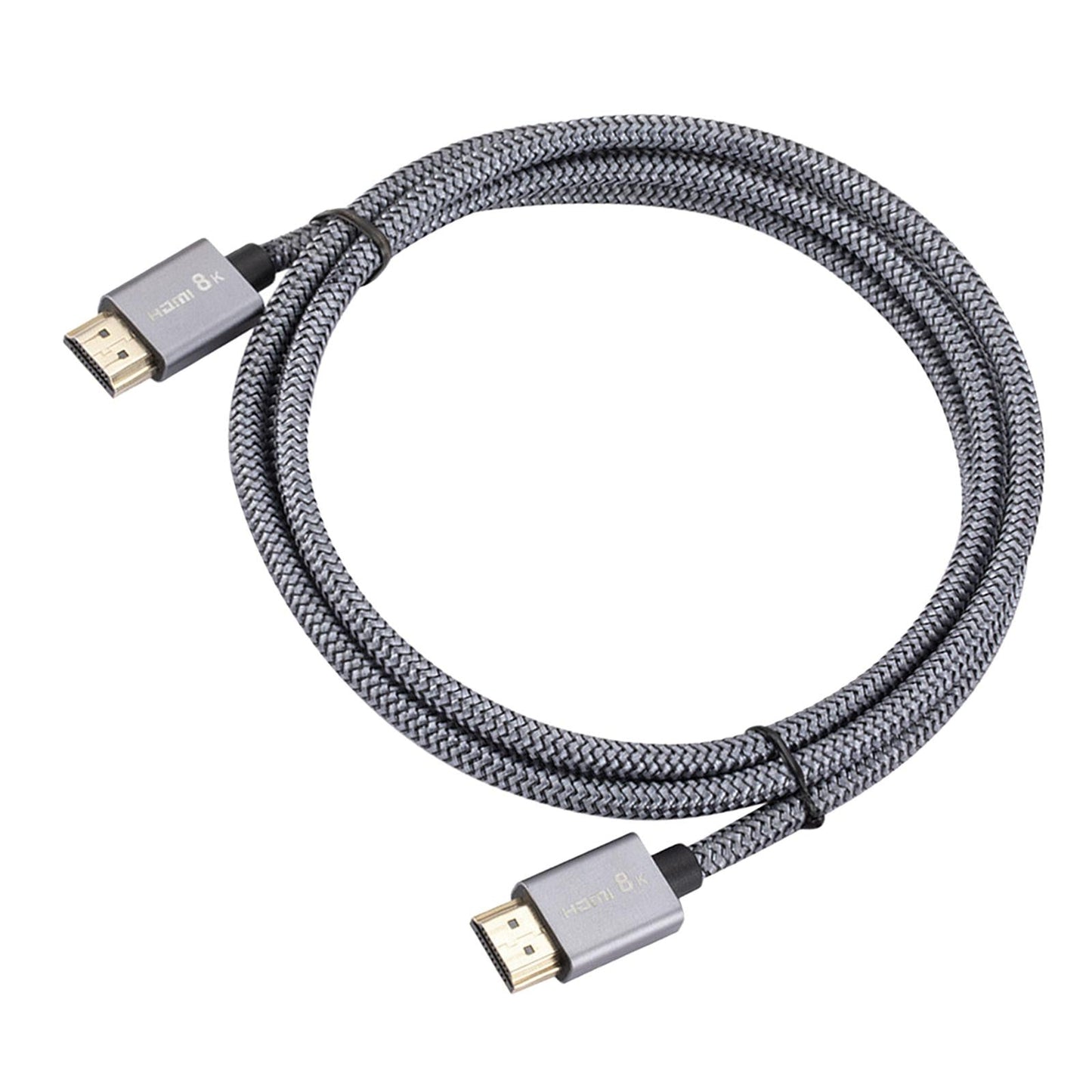 8K HDMI Cable 2.1 Compact Flexible Portbale HDMI Braided Cord for Projector Gray 1m