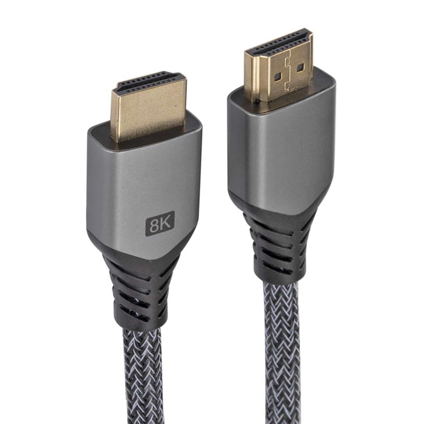 8K HDMI Cable 2.1 Compact Flexible Portbale HDMI Braided Cord for Projector Gray 1m