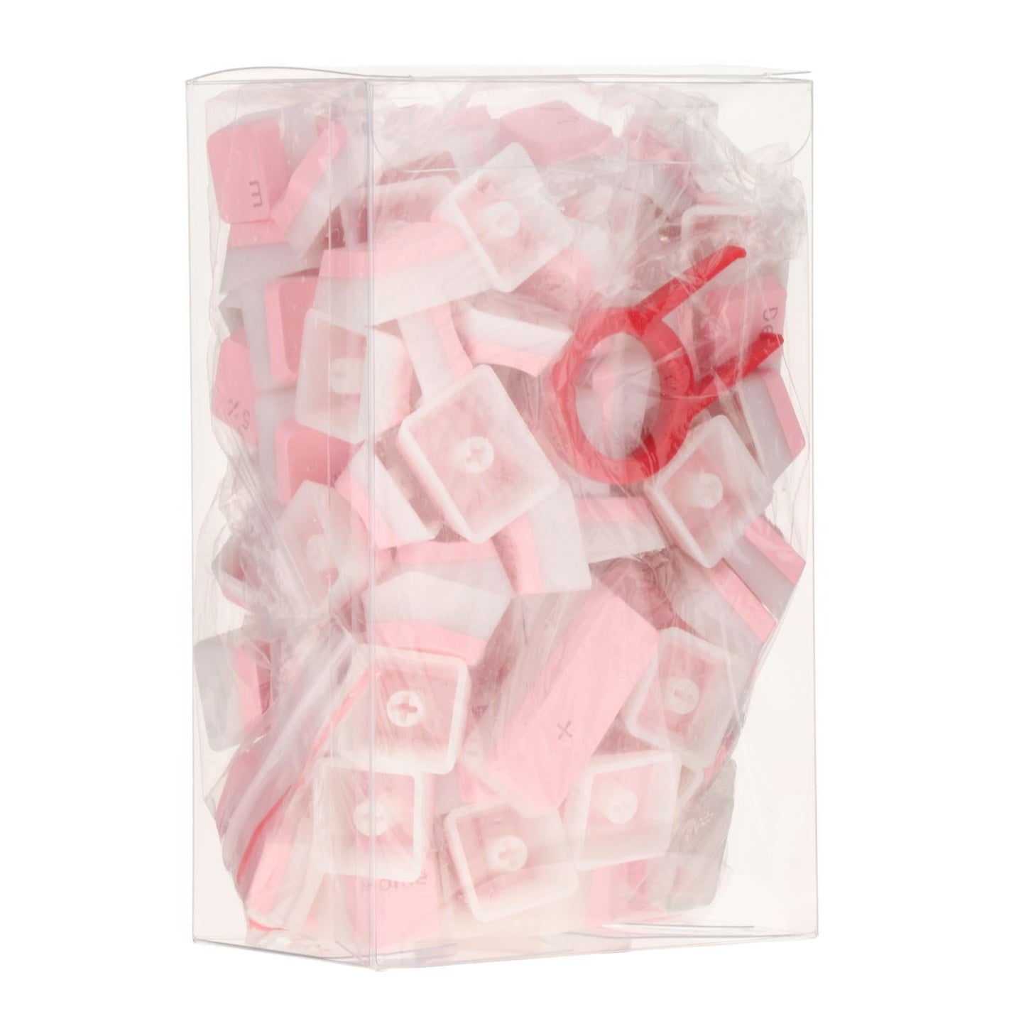 PBT Pudding Keycaps 108 KeysDoubleshot Keycap Set for PC Gaming Pink