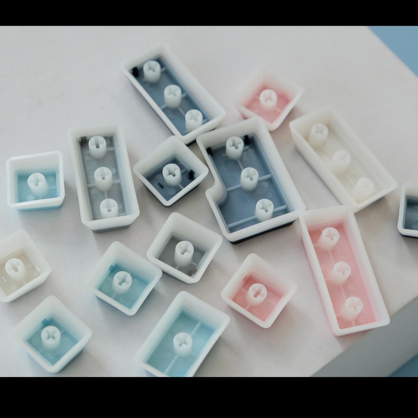 PBT Pudding Keycaps 108 KeysDoubleshot Keycap Set for PC Gaming Pink