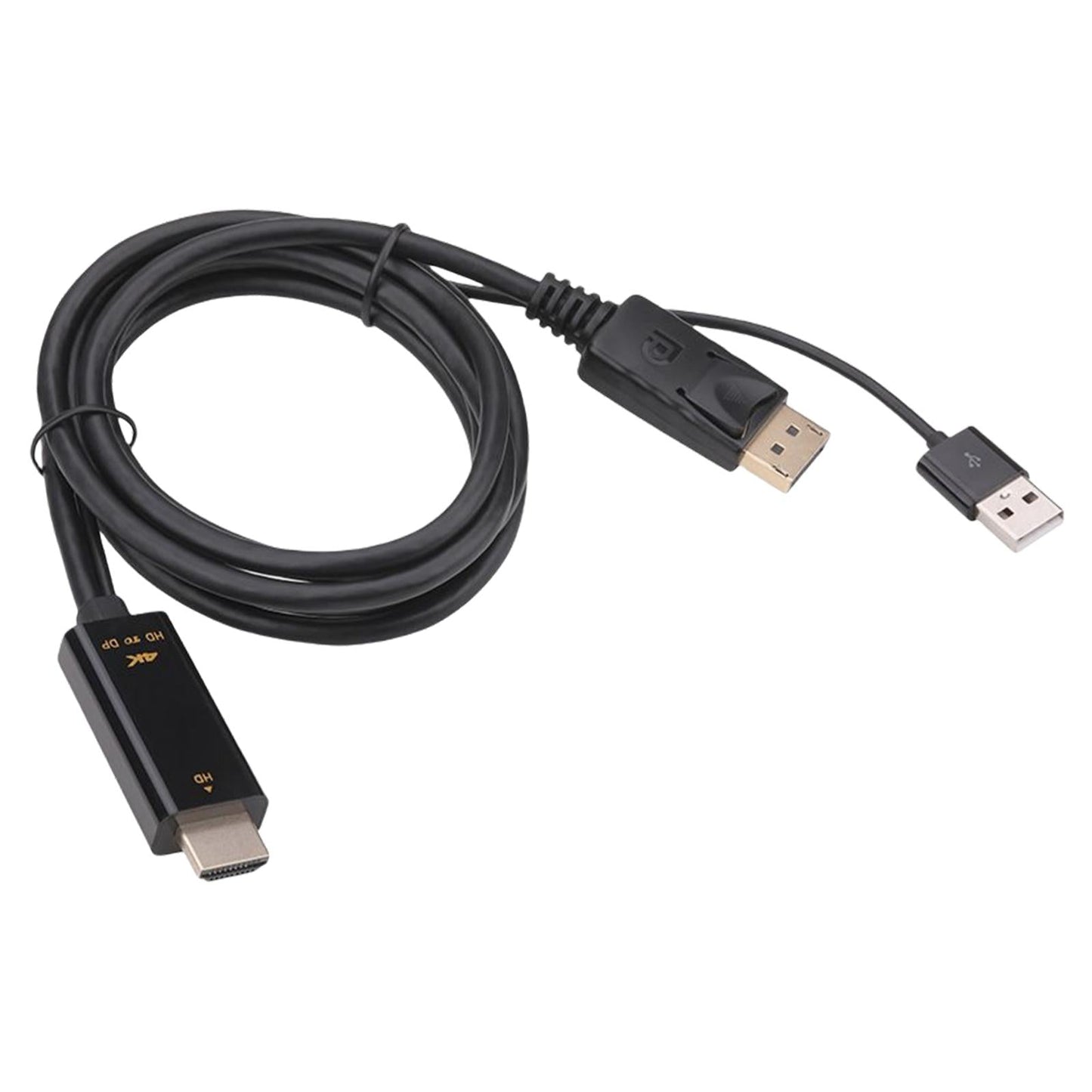 HDMI to DP/M Adapter with USB Power 180cm Cord Wide Compability Professional