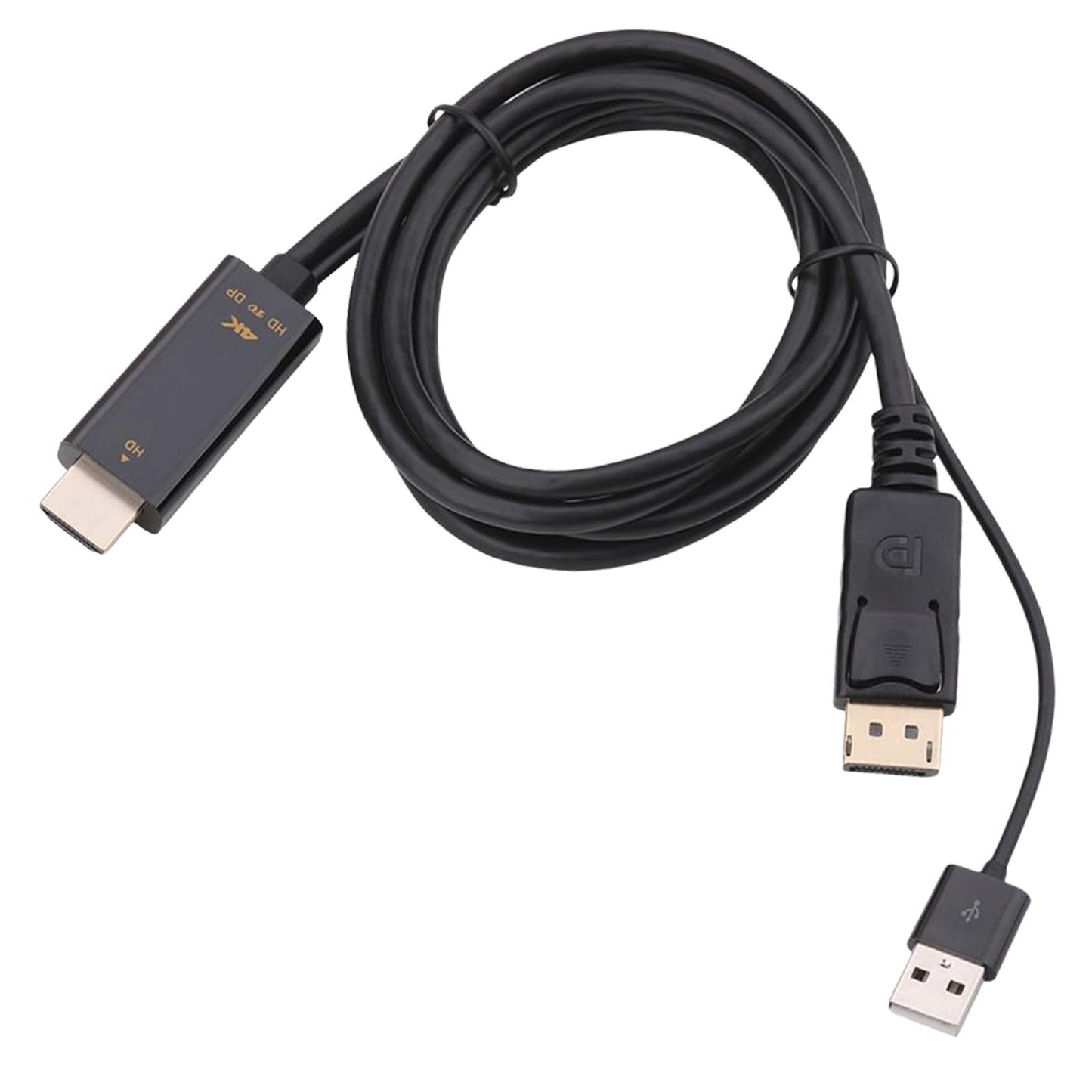 HDMI to DP/M Adapter with USB Power 180cm Cord Wide Compability Professional