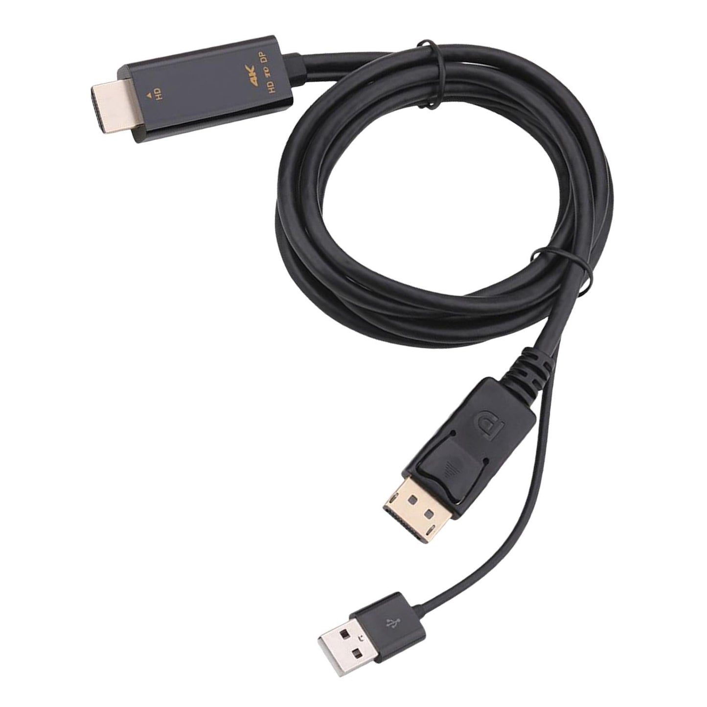 HDMI to DP/M Adapter with USB Power 180cm Cord Wide Compability Professional
