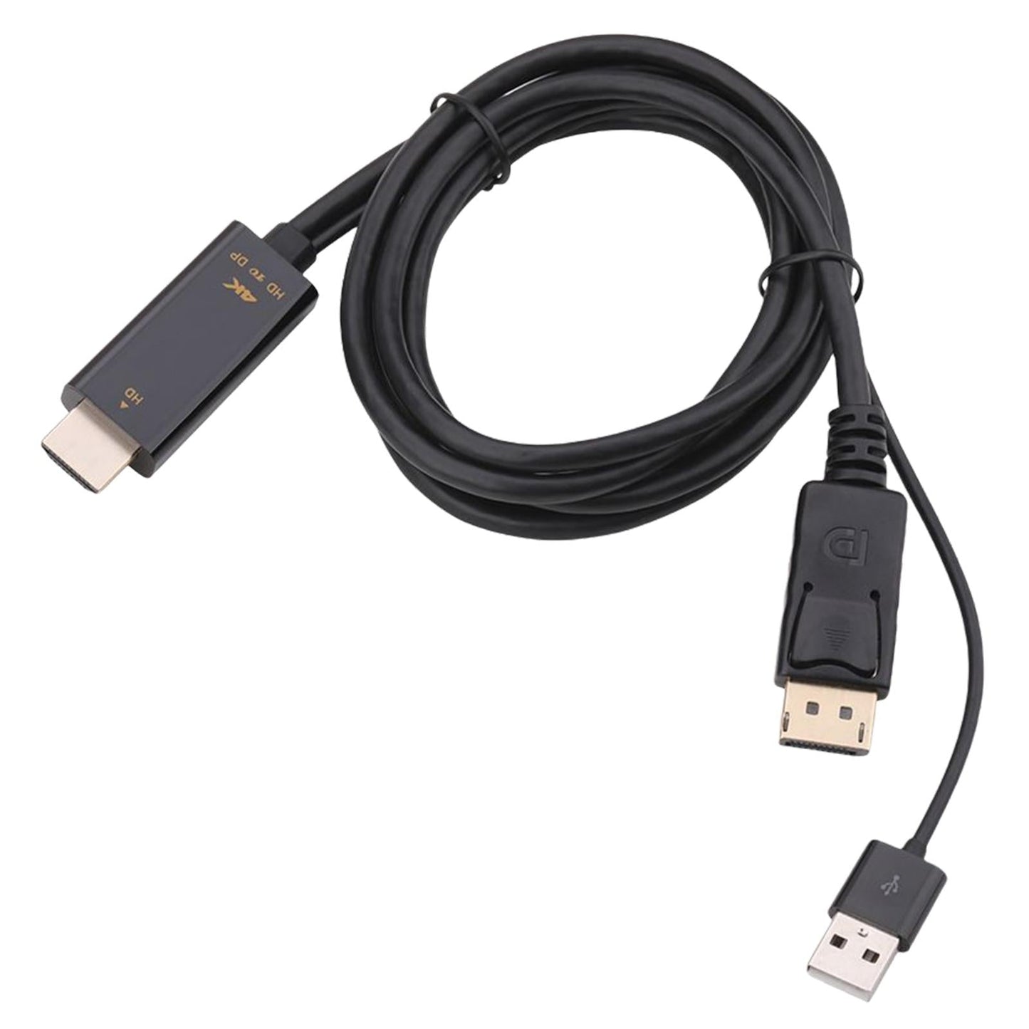 HDMI to DP/M Adapter with USB Power 180cm Cord Wide Compability Professional
