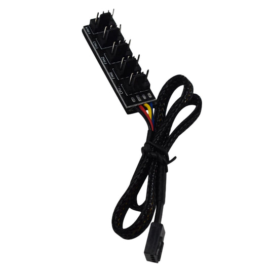 35cm 1 to 5 4-Pins PWM Fan CPU Hub 1 to 5 Way for Chasis Cooler Case Adapter