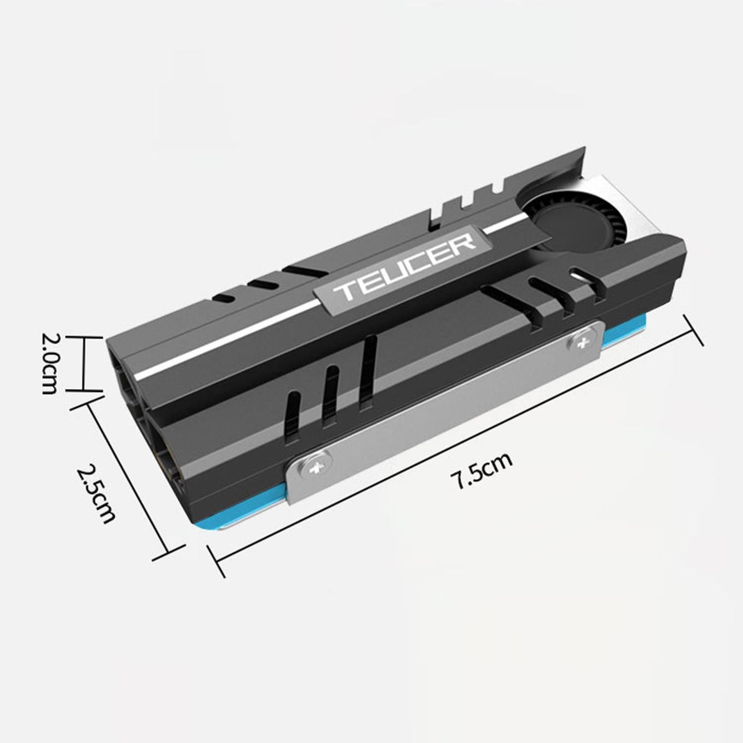 M.2 2280 SSD Heatsink 3Pin Mini Turbofan Heat Sink for PS5 Computer PC
