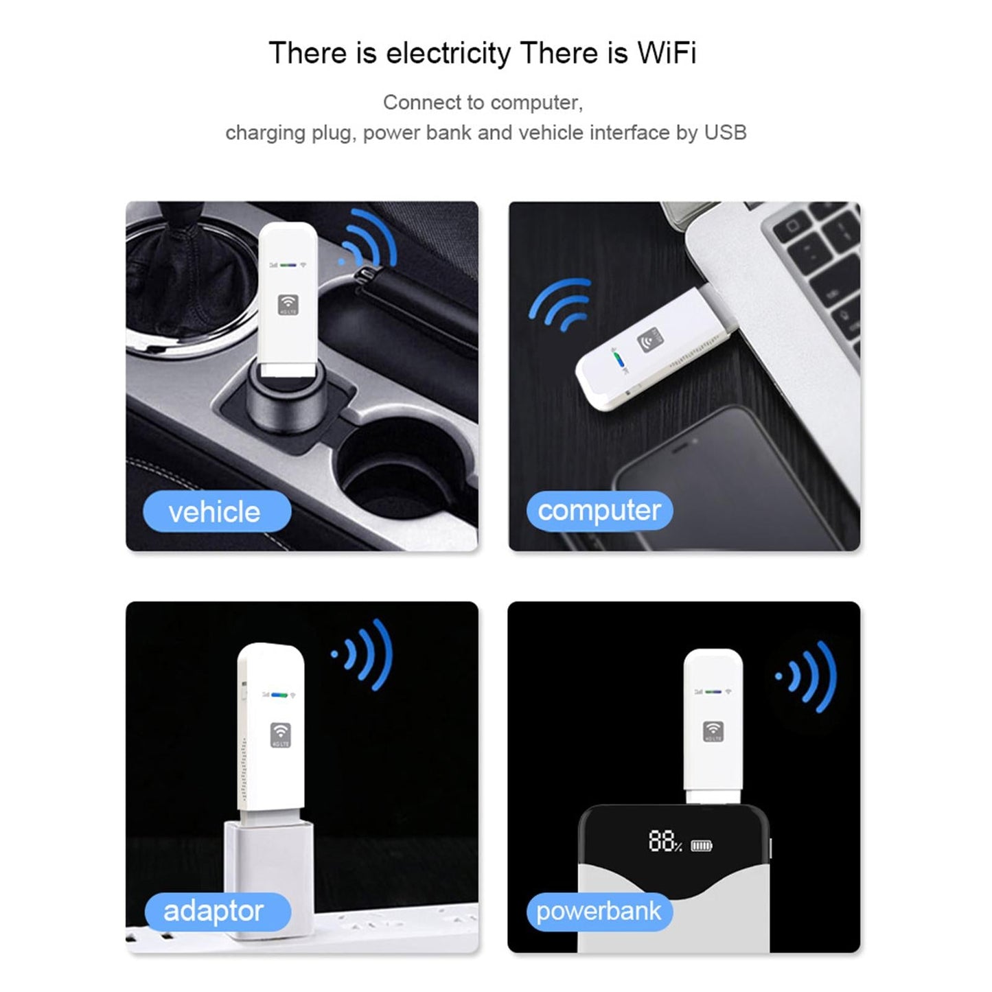 1x 4G WiFi Router USB Modem B1/B3/B5 Wireless Network Pocket for Hotel