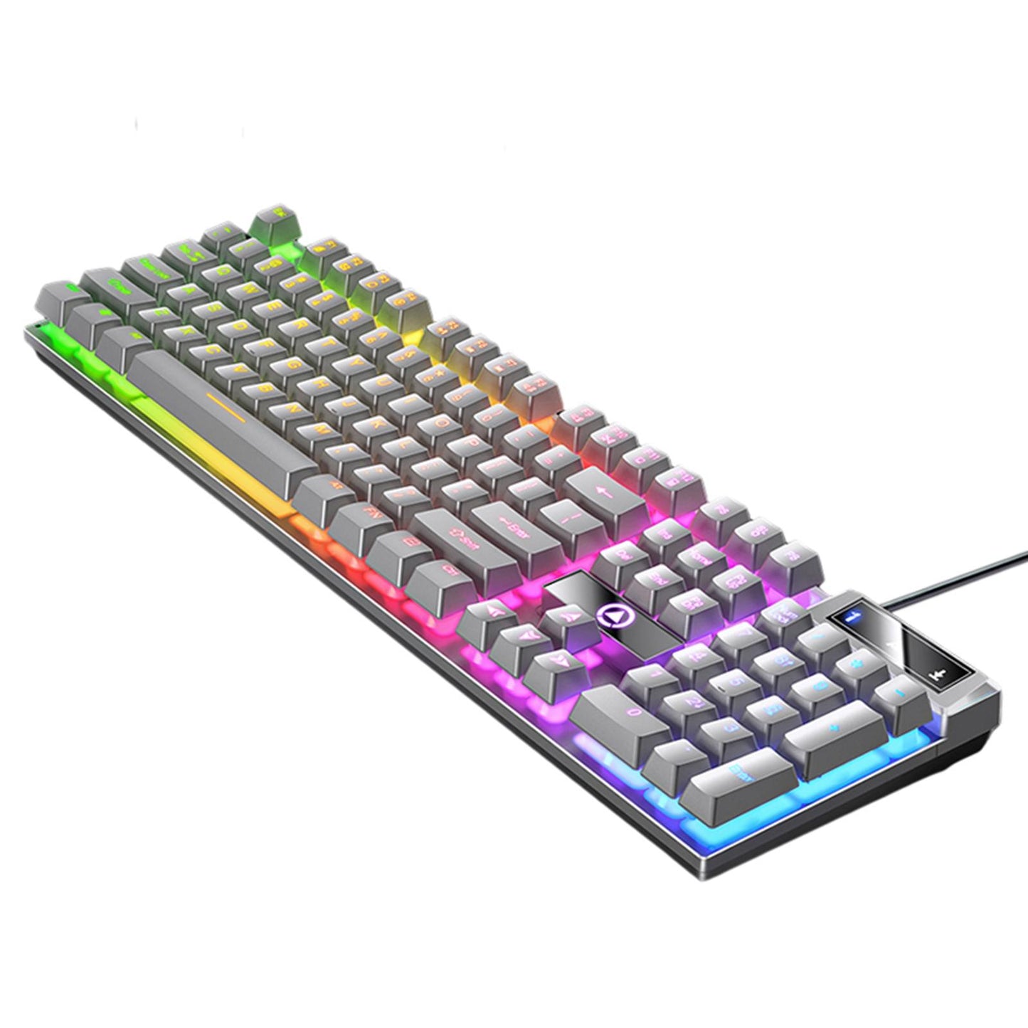 Mechanical Gaming Keyboard USB RGB Backlit for PC Game Office Gray