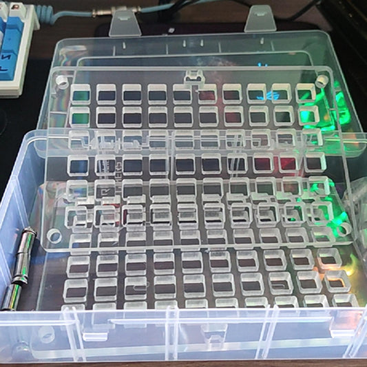 Acrylic Keyboard Switch Tester Durable Electronics Base for Box 36 Holes