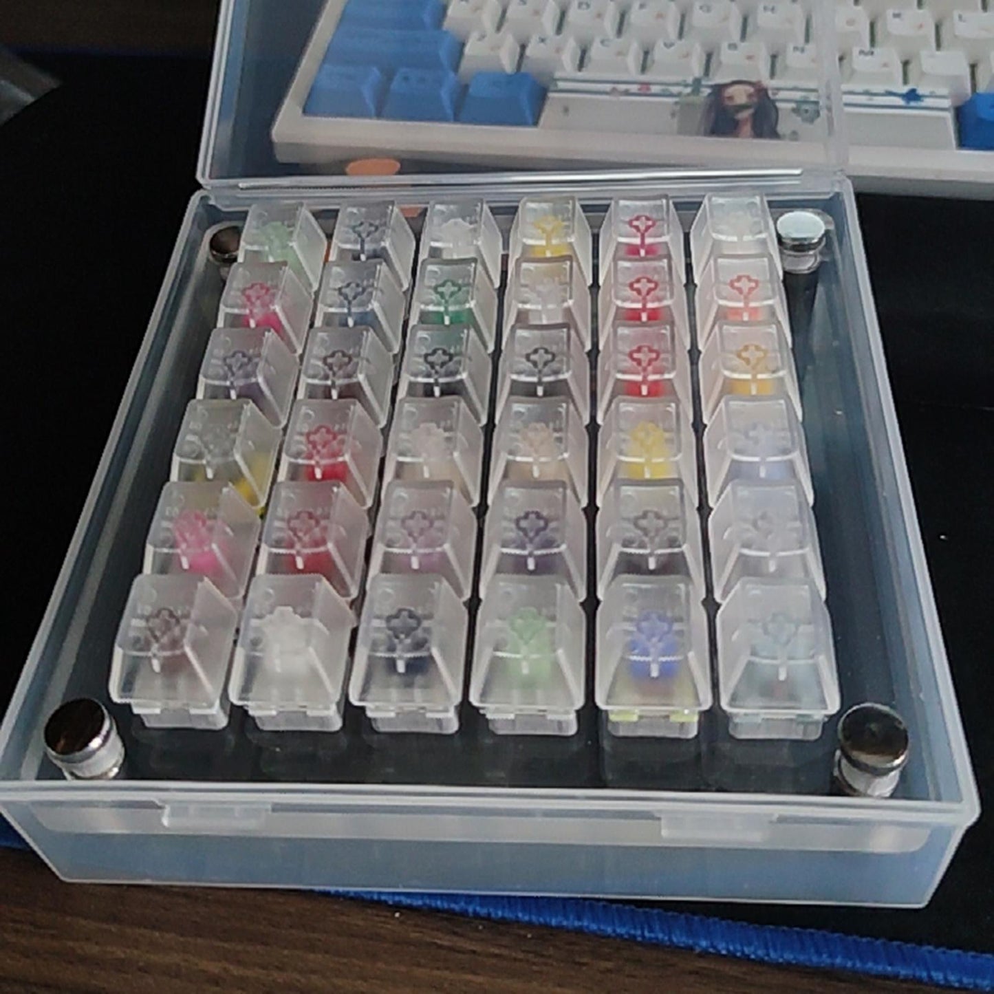 Acrylic Keyboard Switch Tester Durable Electronics Base for Box 36 Holes