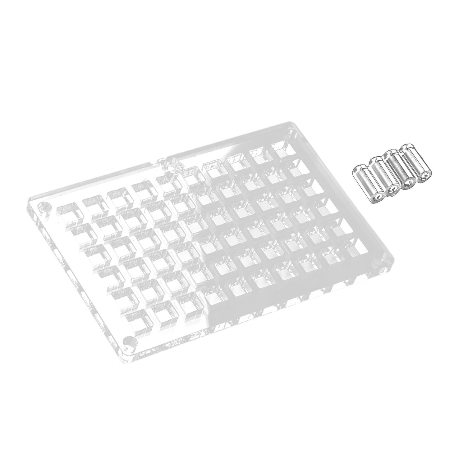 Acrylic Keyboard Switch Tester Durable Electronics Base for Box 60 Holes