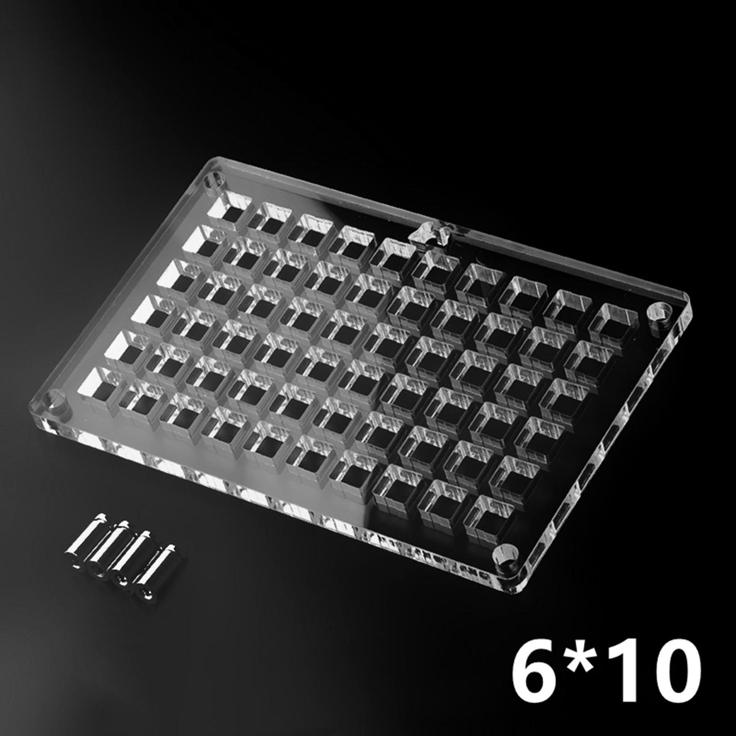 Acrylic Keyboard Switch Tester Durable Electronics Base for Box 60 Holes