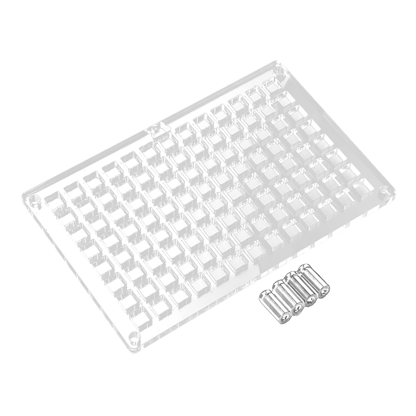 Acrylic Keyboard Switch Tester Durable Electronics Base for Box 104 Holes