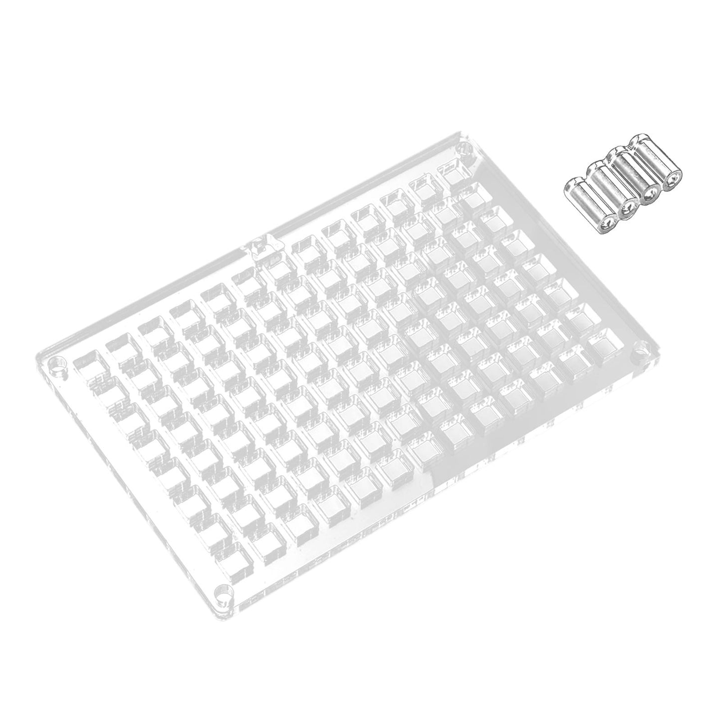 Acrylic Keyboard Switch Tester Durable Electronics Base for Box 104 Holes