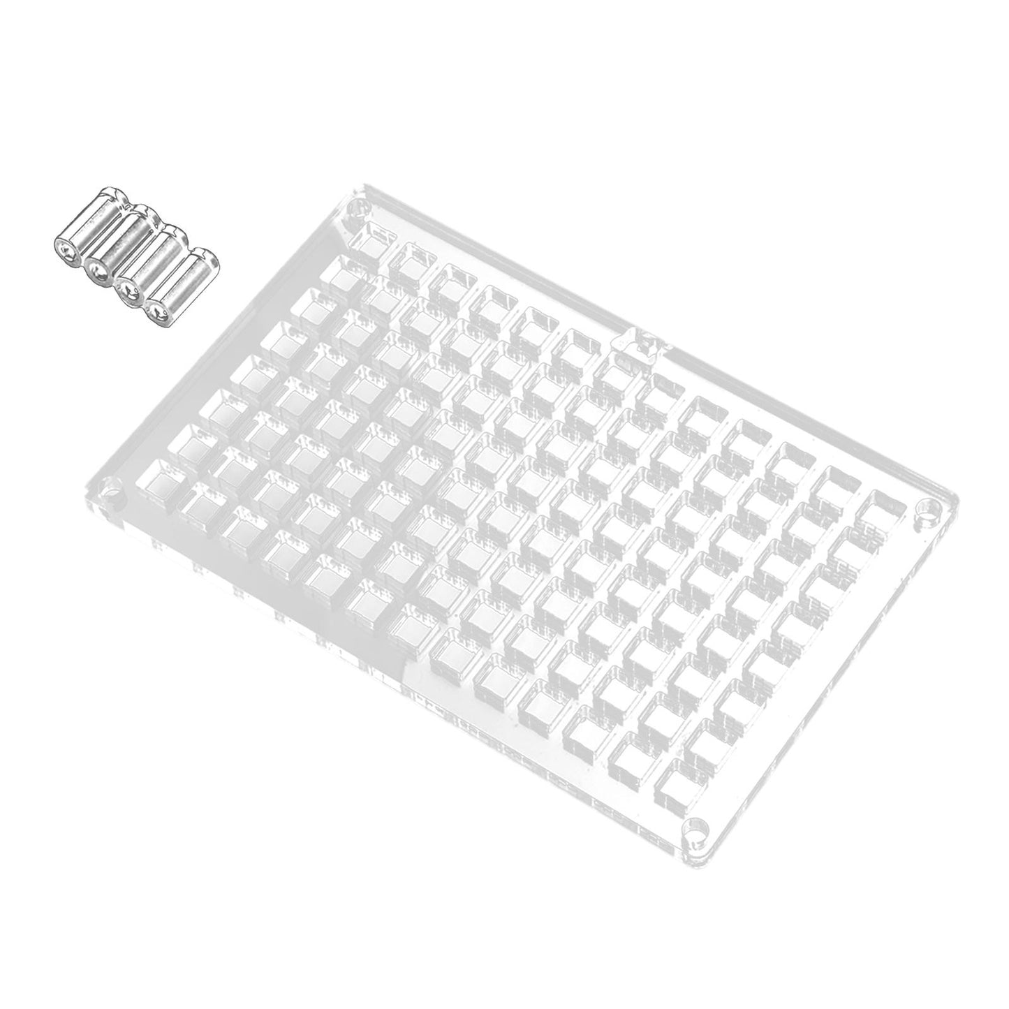 Acrylic Keyboard Switch Tester Durable Electronics Base for Box 104 Holes