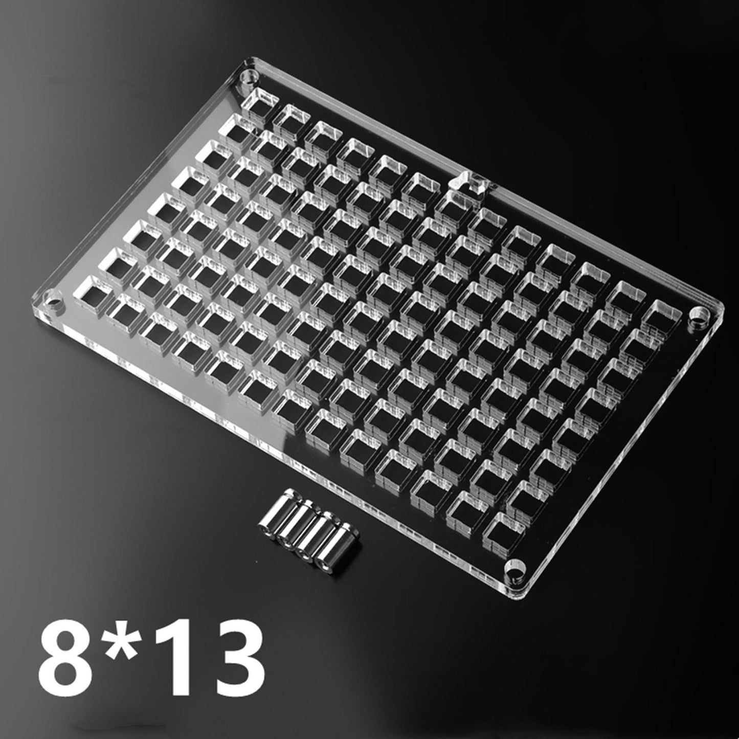 Acrylic Keyboard Switch Tester Durable Electronics Base for Box 104 Holes
